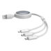 Baseus Free2Draw 3-i-1 Micro USB,Lightning,USB-C 3.5A 1.1m Hvit_1
