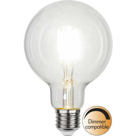 Illumination Globe 95mm Klar Filament E27 4W 4000K 470lm Dimbar