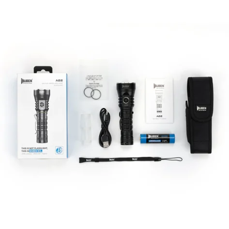 Wuben A22 Kraftig Lommelykt 4500 Lumen IP68 USB-C lading_11