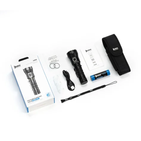 Wuben A22 Kraftig Lommelykt 4500 Lumen IP68 USB-C lading_12