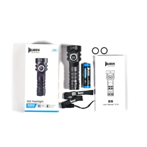 Wuben E6 liten Lommelykt IP68 900Lm 410 Meter_7