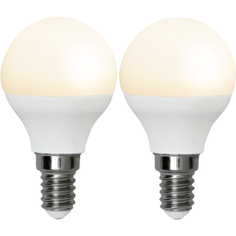 336-04 LED Pære E14 2-pakning Ugjennomsiktig