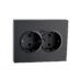 SG Stikkontakt Innfelt Dobbel 1.5 Med Jord USB-C Sort