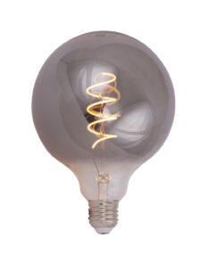 Globe Spiral LED-pære 125 mm 4W E27 Røktonet Dimbar 2700K