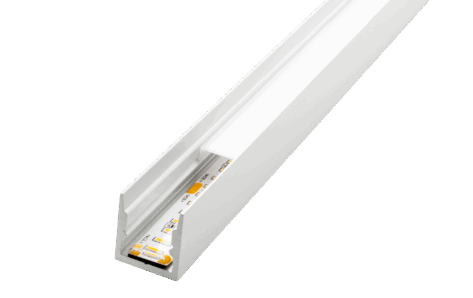 SG StripLine 1,8m Hvit profil utenpåliggende soft