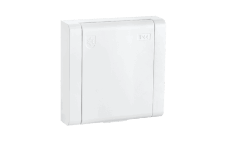 SG Enkel Stikkontakt Innfelt med Jord IP44 Hvit