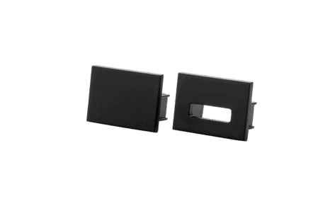 SG StripLine Sort Endedeksel kit utenpåliggende Polycarbona (PC)