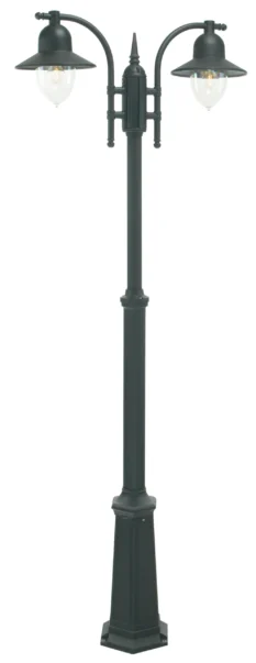 Norlys Como 372 Dobbel Stolpelampe Sort
