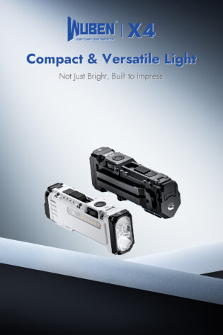 WUBEN X4 Kompakt Lykt - 1500 Lumen Hvit
