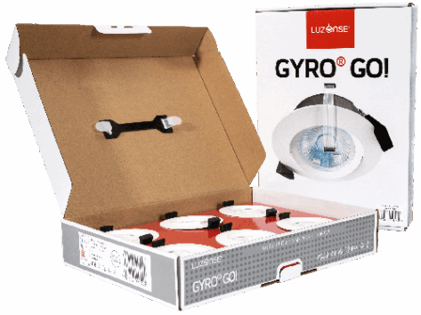 Unilamp Gyro Go 6-pack 8W 2700K IP44 Sort