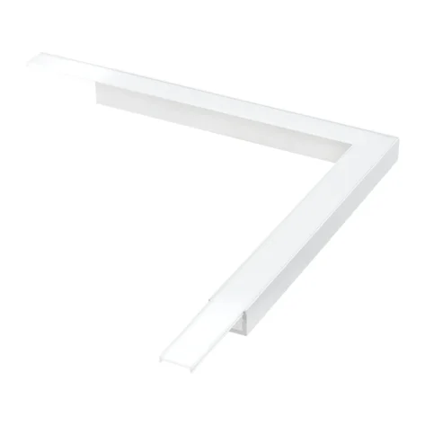 SG StripLine Hvit profil utenpåliggende hjørne