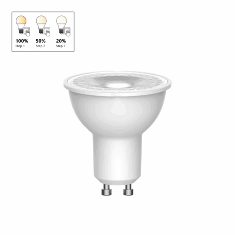 Energetic Hvit GU10 Par16 Step-dim 2700k 345LM