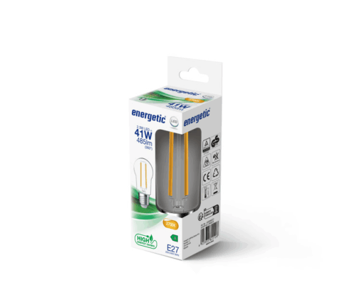 Energetic A klass E27 G45 2700K 485LM