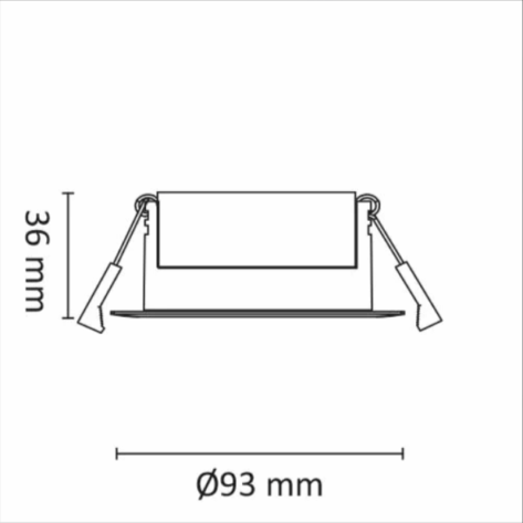 Unilamp Gyro Eco 8W 720lm 2700K IP44 Hvit (40-pack)_2