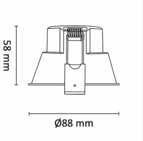 Downlight Unilamp UniCone 83 8W 725lm 4000K Sort_1