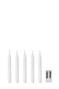 Markslöjd WAX LED Kronelys 5-pk 20cm Hvit – Fjernstyrte
