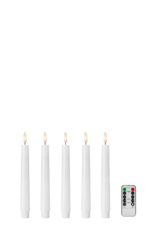Markslöjd WAX LED Kronelys 5-pk 20cm Hvit – Fjernstyrte