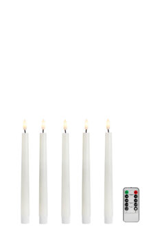 Markslöjd WAX LED Kronelys 5-pk 25 cm Hvit – Fjernstyrte