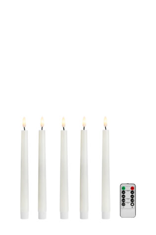 Markslöjd WAX LED Kronelys 5-pk 25 cm Hvit – Fjernstyrte