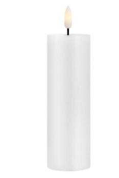Markslöjd LED Blokklys i Voks 18 cm Hvit – Fjernstyrt