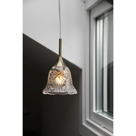 Marksløjd Luna Pendellampe 1L – Klar Antique Brass_1