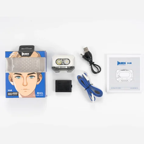 Wuben H4 – Ultralett og vanntett hodelykt IP68 800LM_3