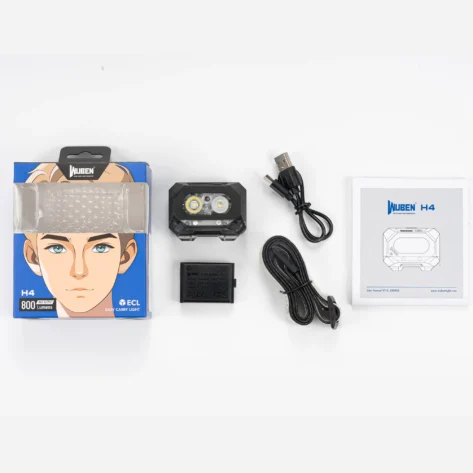 Wuben H4 – Ultralett Vanntett Hodelykt IP68 800LM Sort_8