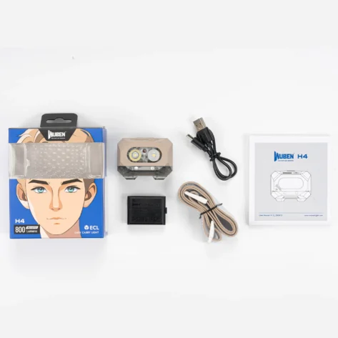 Wuben H4 – Kraftig og Ultralett LED-hodelykt Sand_9