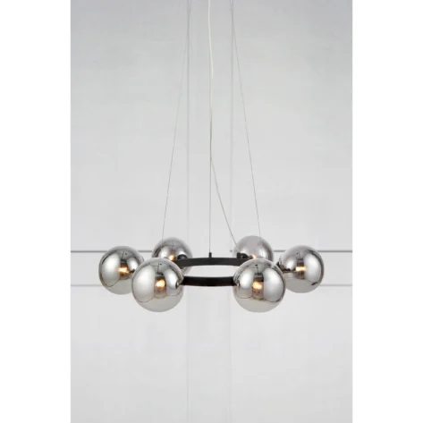 Markslöjd Circle Takpendel 6L – Sort-Røk_1