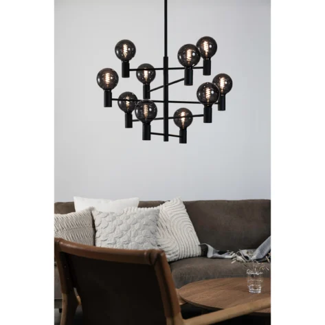 Stor Pendellampe Sort 10 lyspunkter – Paris fra Markslöjd_1