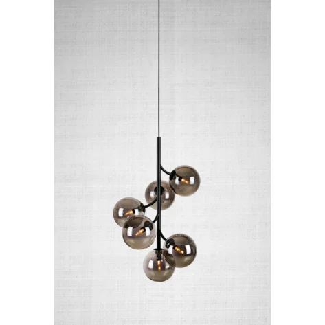 Markslöjd Callisto takpendel røykglass 6 lys