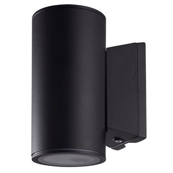 R-Line Roma Utelampe GU10 Opp/Ned 2x6W 2700K IP54 Sort