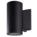 R-Line Roma Utelampe GU10 Opp/Ned 2x6W 2700K IP54 Sort