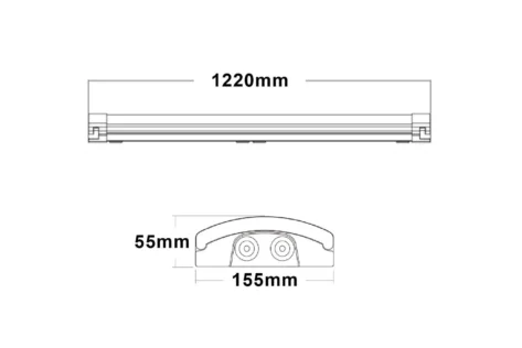 NP Mega Batten 1220 Hvit 5600lm 3000K - 4000K1