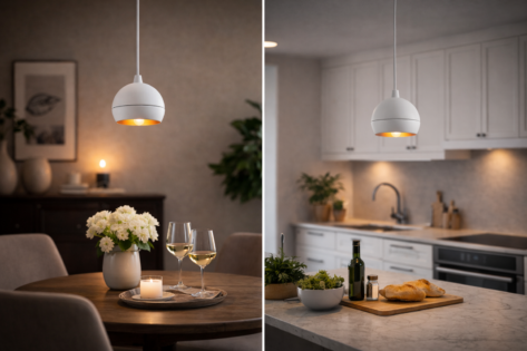 NP LED Pendellampe CCT 1800–3000K – Hvit