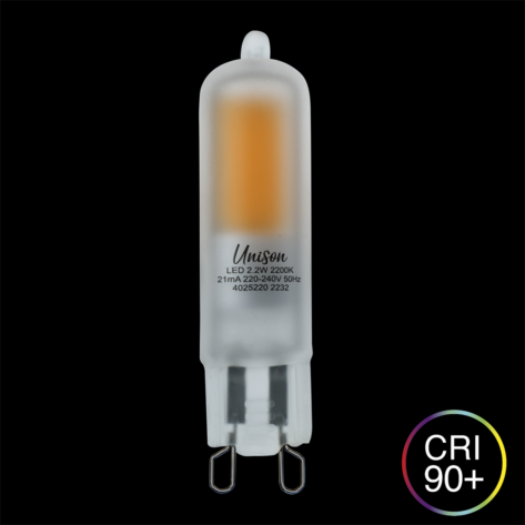 Unison G9 LED-pære dimbar 2200K – 2.2W
