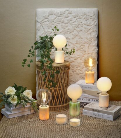 Unison Jade E27 Bordlampe Grønn Silk