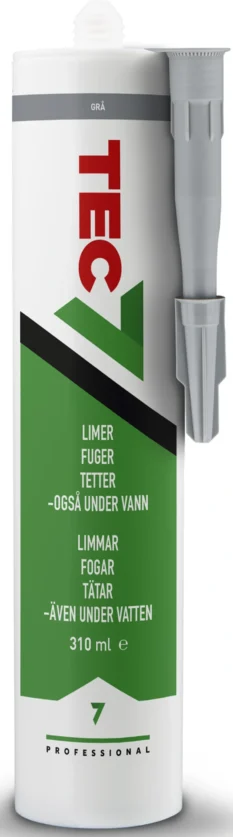 Tec7 Grå 310 ml – Universelt Monteringslim