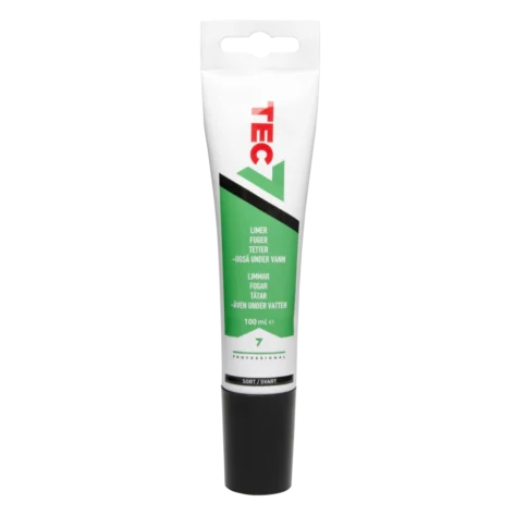 Tec7 Sort 100 ml – Sterkt Monteringslim og Fugemasse