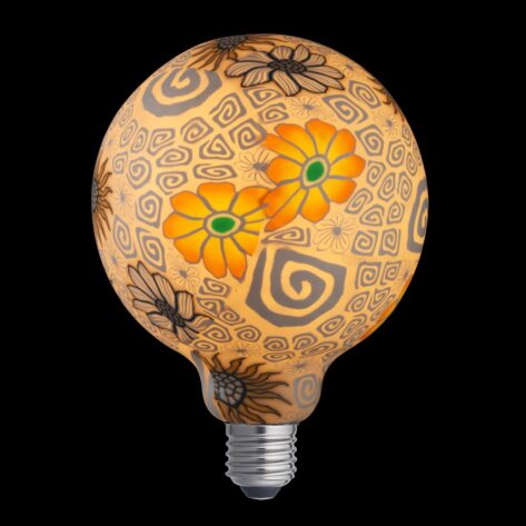 Dekor Globepære Blomst 125mm E27 1.6W 2700K