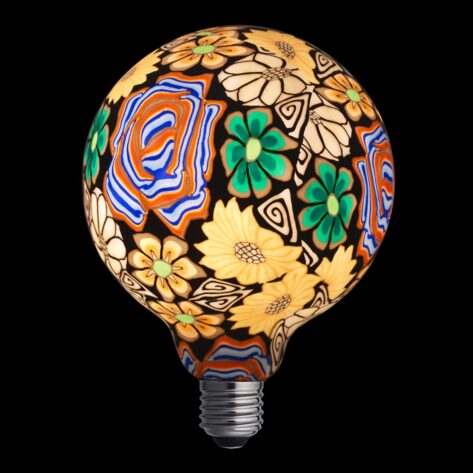 Dekor Globepære Flower 125mm E27 1.6W 2200K Dimbar