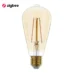 Zigbee pære E27 Edison Filament ST64 2200K 5W