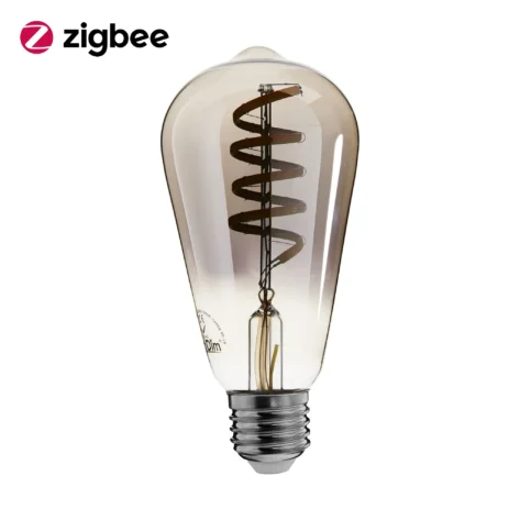 Zigbee E27 Edison Filament ST64 Smokey 2000–4000K 5W