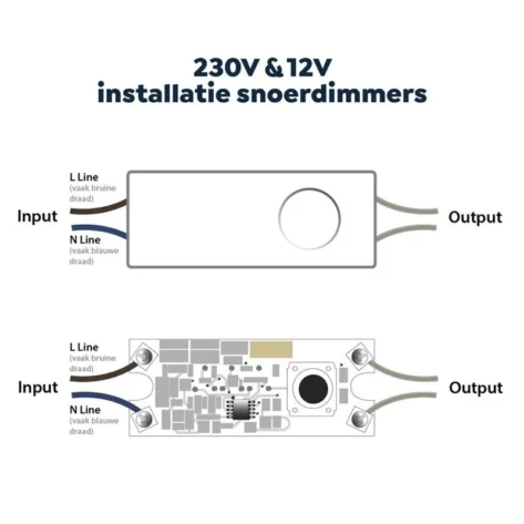  Hvit Ledningsdimmer 0–50W - EcoDim Dim.08_5