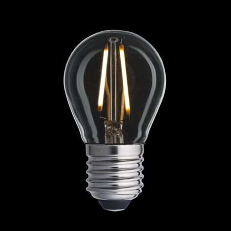 E27 LED Kulepære Klar 0.8W 2700K 80lm – Unison CLASSIC