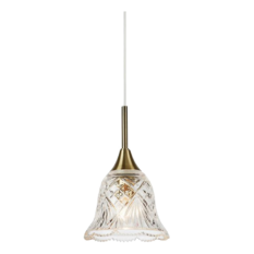 Marksløjd Luna Pendellampe 1L – Klar Antique Brass