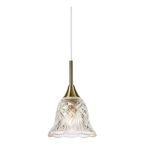 Marksløjd Luna Pendellampe 1L – Klar Antique Brass