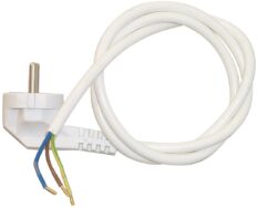 Malmbergs nettkabel 5m 3G1,0 mm² hvit – jordet støpsel H05VV-F