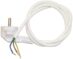 Malmbergs nettkabel 5m 3G1,0 mm² hvit – jordet støpsel H05VV-F