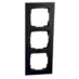 SG trippel ramme sort 90mm – 3-hull ramme for bryter og stikkontakt